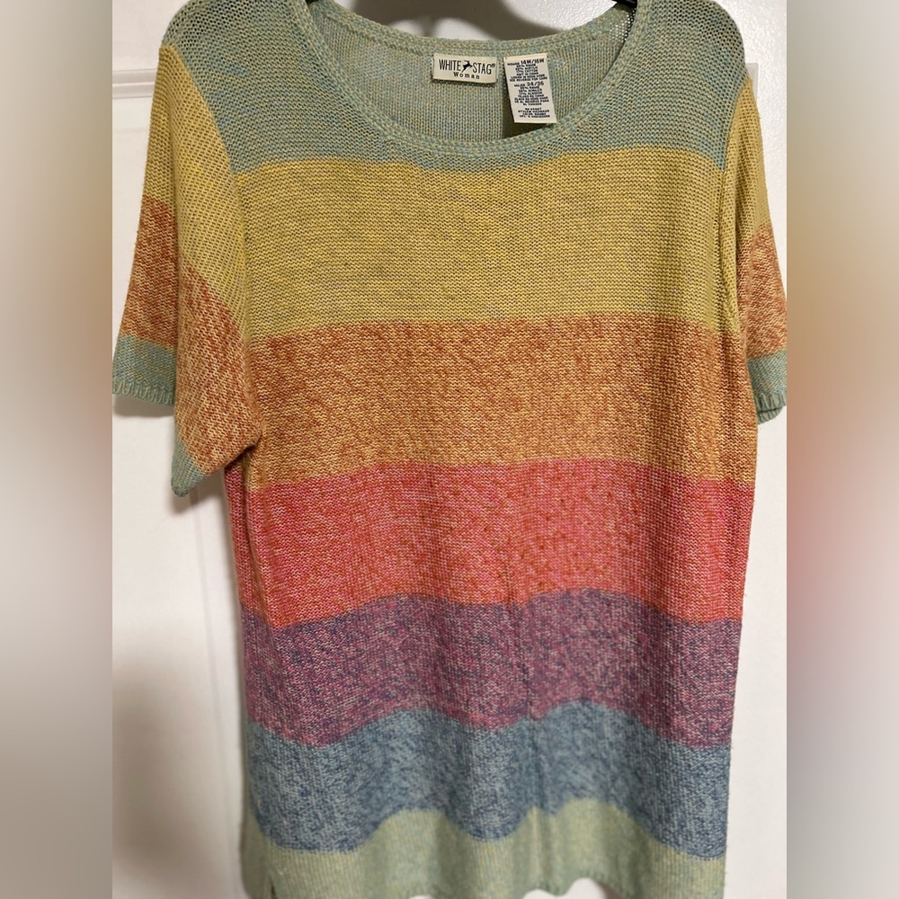 Rainbow knit sweater